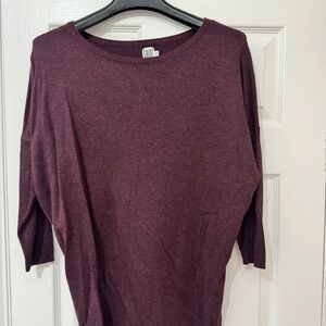 Chic Long Sleeve Burgundy Top